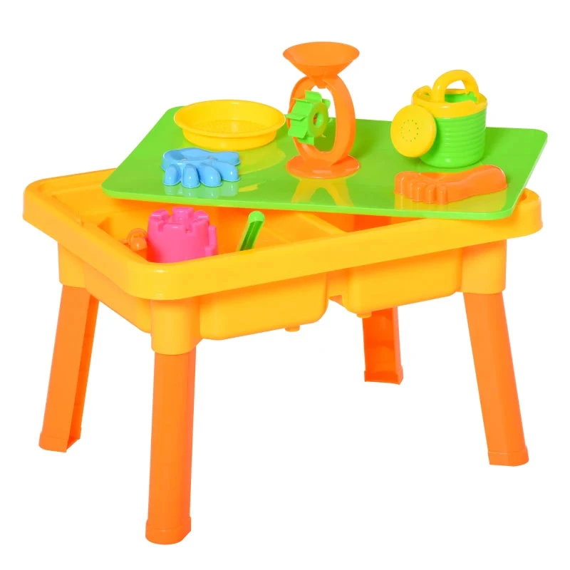 HOMCOM Kids Sand And Water Table Playset 1 HOMCOM Kids Sand And Water Table Playset