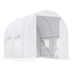 Outsunny Greenhouse Polytunnel 2.5 X 2 X 2 M - White