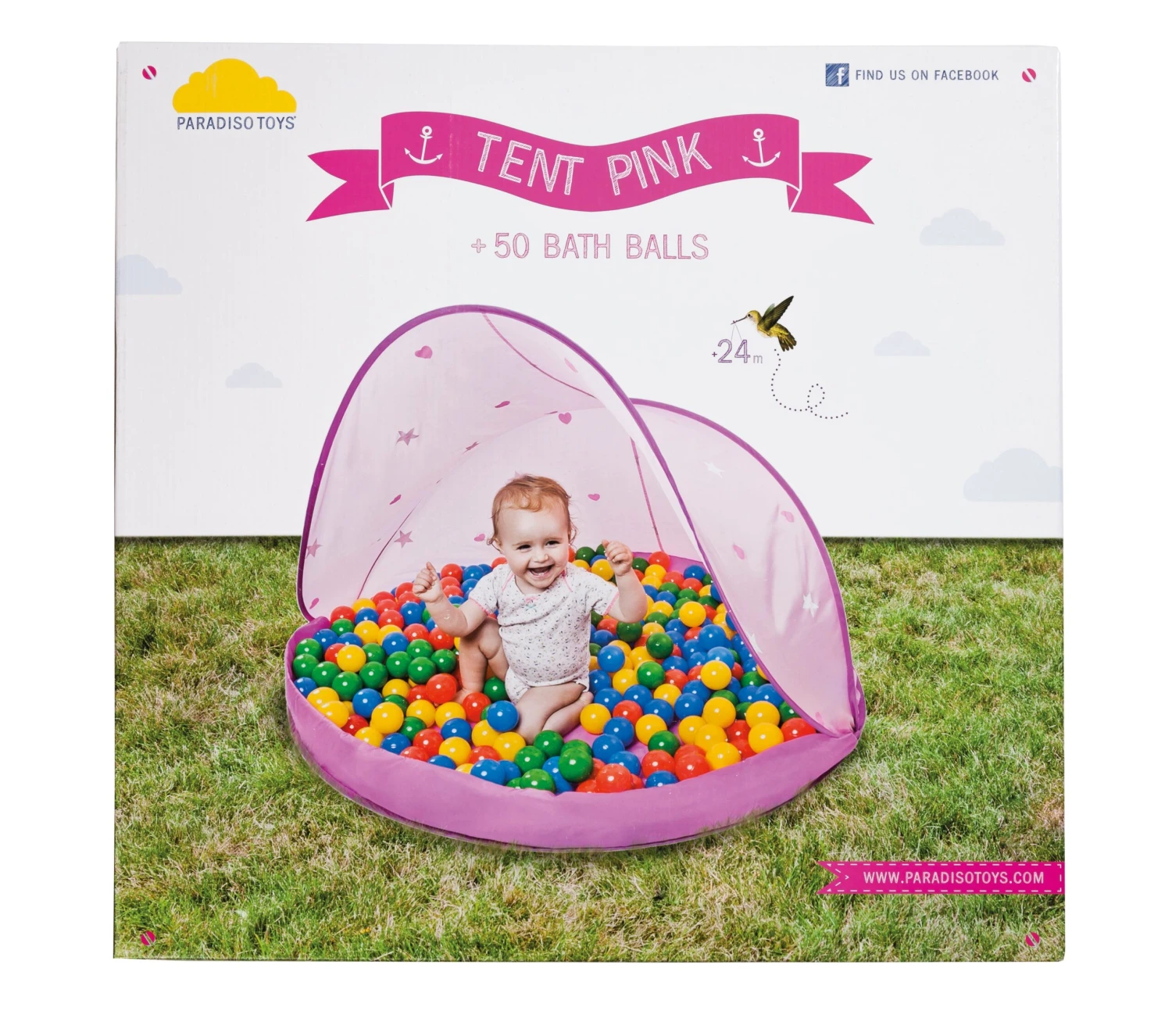 Paradiso Pink Tent With 50 Balls 2 Paradiso Pink Tent With 50 Balls - Image 2