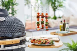 Tower BBQ Hanging Skewers With Stand 6 Piece -OUTSUNNY Store T932012 07