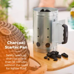 Tower BBQ Charcoal Starter Pan 11 Tower BBQ Charcoal Starter Pan -OUTSUNNY Store T932020 03