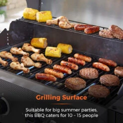 Tower Stealth 4000 Four Burner BBQ W/ Side Burner - Black 20 Tower Stealth 4000 Four Burner BBQ W/ Side Burner - Black -OUTSUNNY Store T978502 04