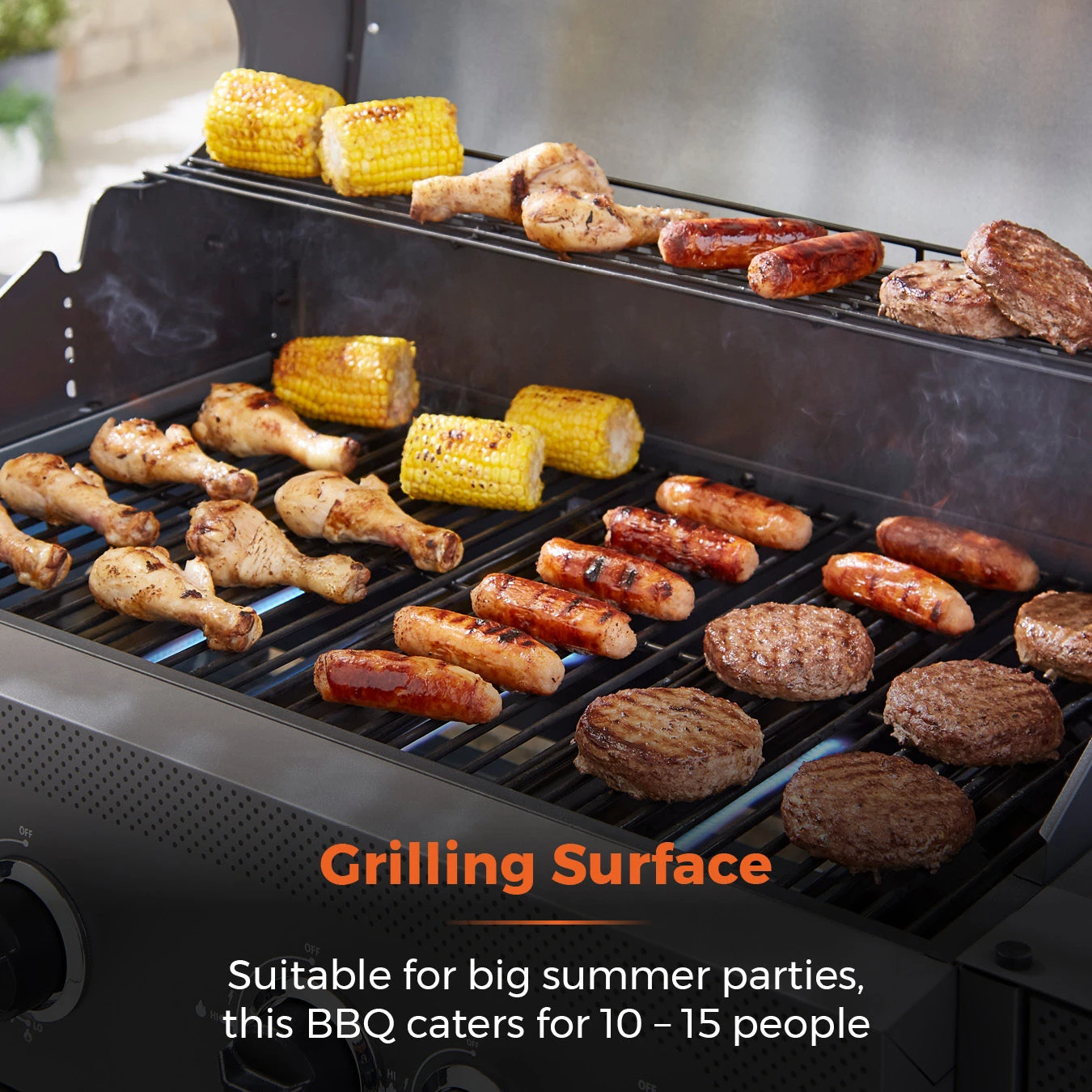 Tower Stealth 4000 Four Burner BBQ W/ Side Burner - Black 5 Tower Stealth 4000 Four Burner BBQ W/ Side Burner - Black - Image 5