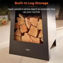 Tower Obelisk Wood Burner - Black -OUTSUNNY Store T978509 04