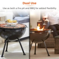 Tower Sphere BBQ Pit 'N' Grill - Black -OUTSUNNY Store T978512 03