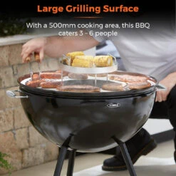 Tower Sphere BBQ Pit 'N' Grill - Black -OUTSUNNY Store T978512 05
