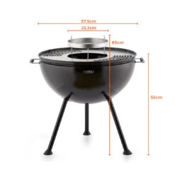 Tower Sphere BBQ Pit 'N' Grill - Black -OUTSUNNY Store T978512 09