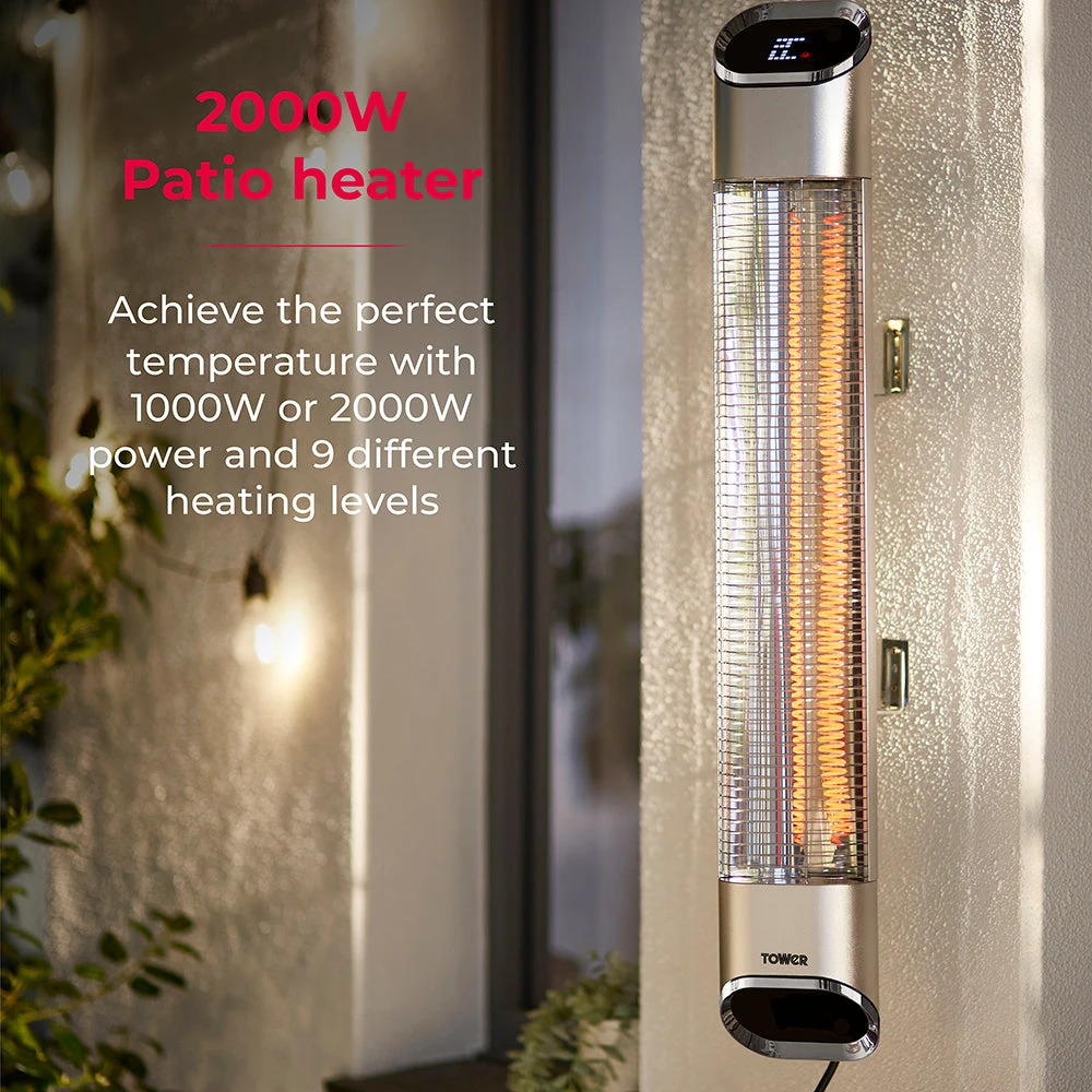 Tower Vesta 2KW Wall Mount Patio Heater 3 Tower Vesta 2KW Wall Mount Patio Heater - Image 3