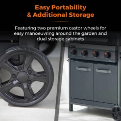 Tower Stealth Plus Four Burner BBQ -OUTSUNNY Store T978524 05