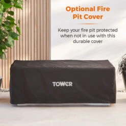 Tower Magna Rectangular Gas Fire Pit - Grey -OUTSUNNY Store T978528 09