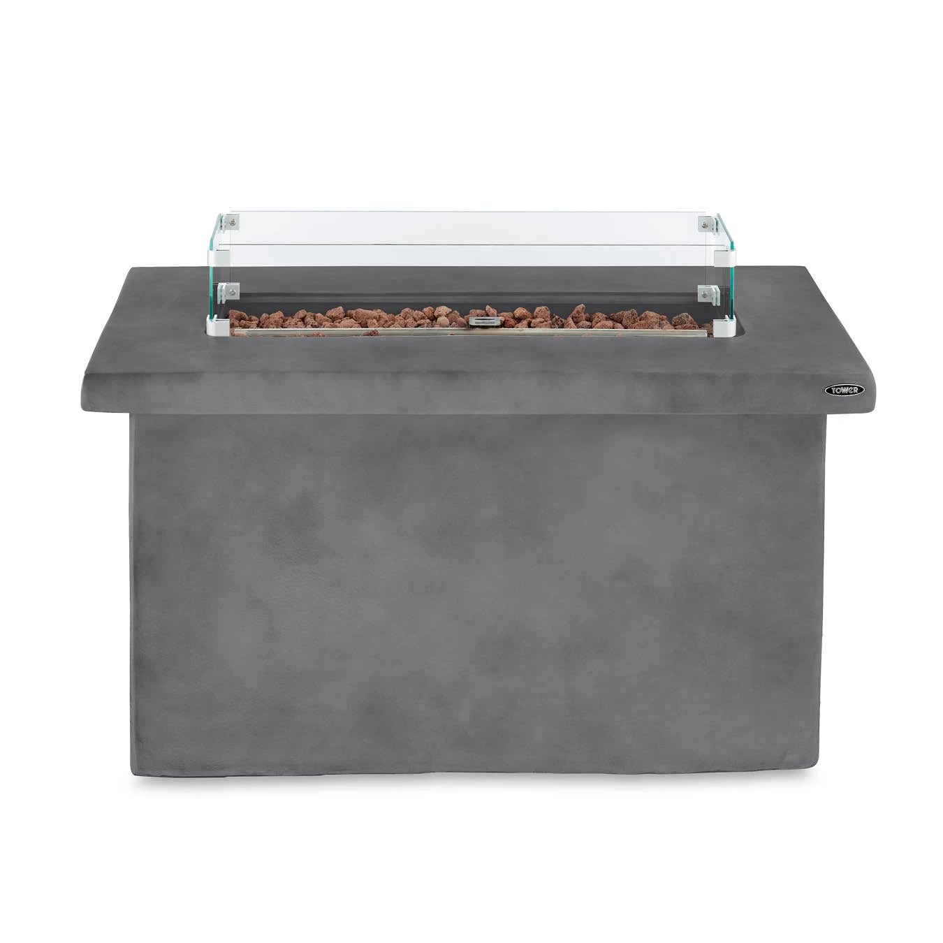 Tower Magna Rectangular Gas Fire Pit Tall - Grey 1 Tower Magna Rectangular Gas Fire Pit Tall - Grey