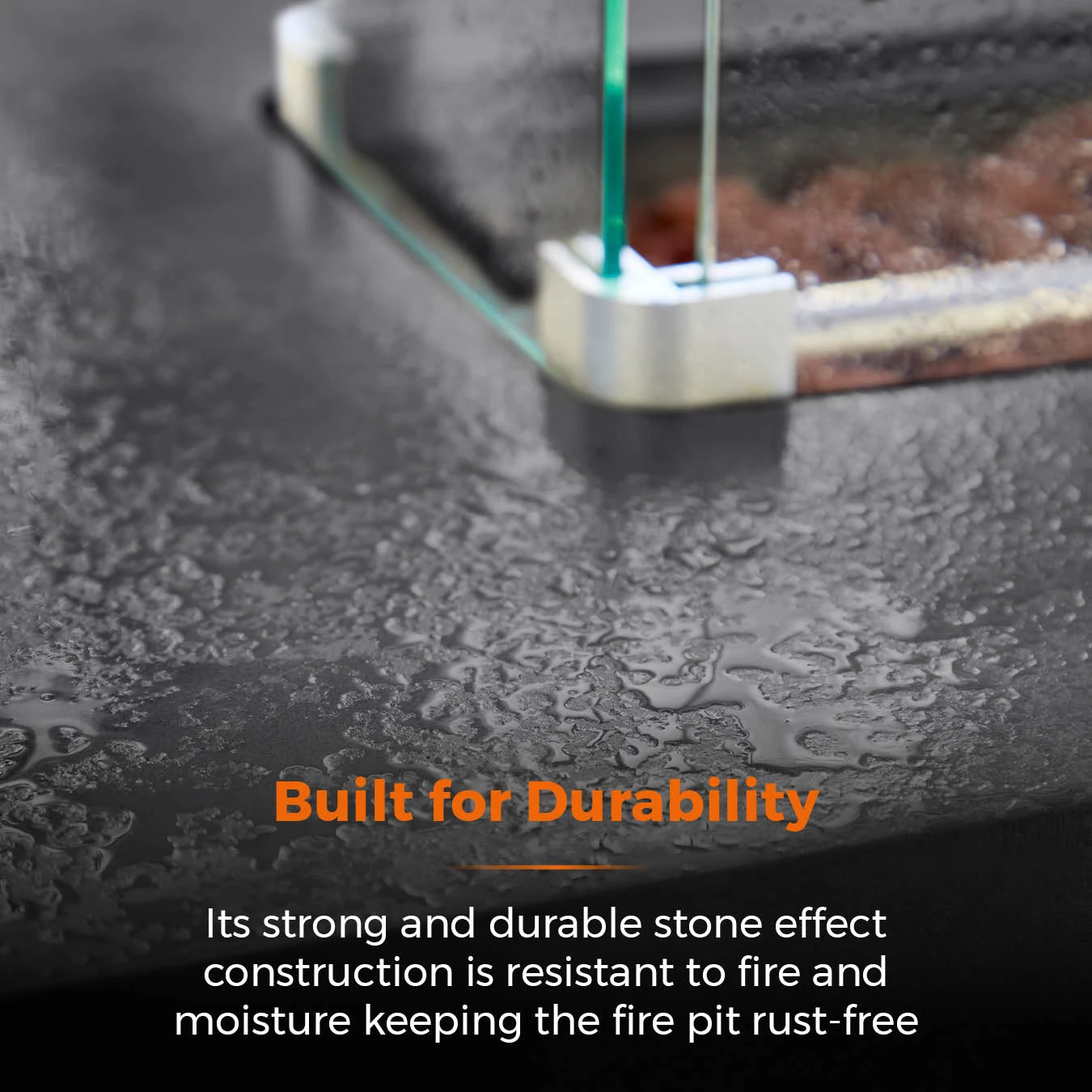 Tower Magna Rectangular Gas Fire Pit Tall - Grey 6 Tower Magna Rectangular Gas Fire Pit Tall - Grey - Image 6