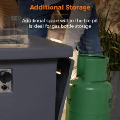 Tower Magna Rectangular Gas Fire Pit Tall - Grey 21 Tower Magna Rectangular Gas Fire Pit Tall - Grey -OUTSUNNY Store T978529 08