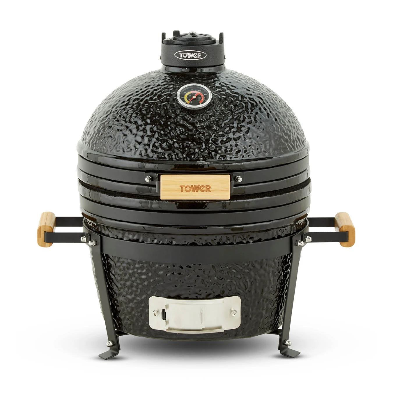 Tower Kamado Maxi Ceramic Charcoal BBQ - Black 1 Tower Kamado Maxi Ceramic Charcoal BBQ - Black