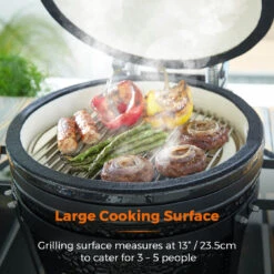 Tower Kamado Maxi Ceramic Charcoal BBQ - Black 12 Tower Kamado Maxi Ceramic Charcoal BBQ - Black -OUTSUNNY Store T978531 04