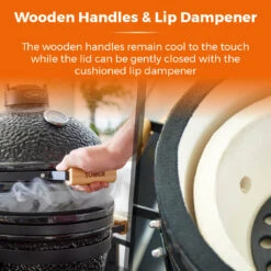 Tower Kamado Maxi Ceramic Charcoal BBQ - Black 14 Tower Kamado Maxi Ceramic Charcoal BBQ - Black -OUTSUNNY Store T978531 06