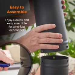 Tower Comet Chiminea Wood Burner - Black -OUTSUNNY Store T978538 07