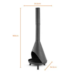 Tower Comet Chiminea Wood Burner - Black -OUTSUNNY Store T978538 08