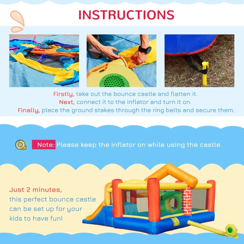 Outsunny Bouncy Castle With Pool And Slides - Extra Large 5 Outsunny Bouncy Castle With Pool And Slides - Extra Large - Image 5