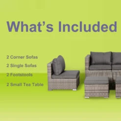 Outsunny Rattan Sofa Set 6 Seater 8 Piece - Grey -OUTSUNNY Store Ti4b1017eecc294bf jpg