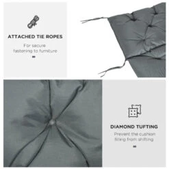 Outsunny Bench Cushion 3 Seater - Dark Grey -OUTSUNNY Store Ug9b10186cb529bc8 jpg