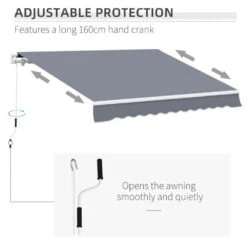 Outsunny Garden Sun Shade Canopy Retractable Awning 4 X 3m - Grey -OUTSUNNY Store Untitleddesign 3 bfa2ed06 ea40 4852 a4f8 6fa53da9d6a3