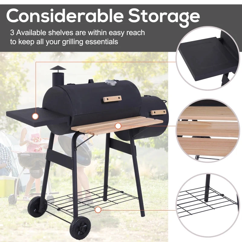 Outsunny Portable Charcoal BBQ Grill 7 Outsunny Portable Charcoal BBQ Grill - Image 7