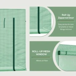 Outsunny Outdoor Greenhouse Poly Tunnel Plants Reinforced Top Cover 1.98 X 0.77 X 1.49 M -OUTSUNNY Store VhF3b317e70daf79e