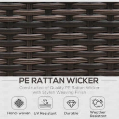 Outsunny 8 Pieces PE Rattan Corner Sofa Set With Thick Cushions, Aluminium Outdoor Rattan Garden Furniture Set With Glass Top Table, No Assembly Required, Mixed Brown -OUTSUNNY Store WFYa09188ff95b6a1 jpg