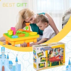 HOMCOM Kids Sand And Water Table Playset 14 HOMCOM Kids Sand And Water Table Playset -OUTSUNNY Store WJ67e517dc1534e98 b27b8a5a 7fe6 4256 a2a9 a7073828be82