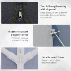 Outsunny 3 X 3 Meter Outdoor Gazebo Garden Canopy Tent Sun Shade Event Shelter With Mesh Screen Side Walls, Grey -OUTSUNNY Store X6f50d17dc2415e89 4d0ae99d 3f6f 403e 8d48 ccc3a9eff72f