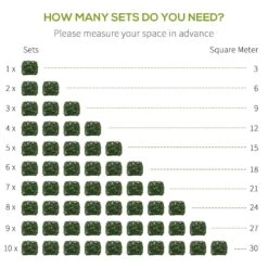 Outsunny Faux Green Floral Wall Trellis - 12 Pieces -OUTSUNNY Store XTD96c17e2f02ca91 3091b84f 1dcc 464c 81cf 708f4f40a8d9
