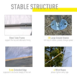 Outsunny Gazebo Marquee Party Tent Wedding Canopy Steel Frame Water Resistant Size 6x4 M-White -OUTSUNNY Store Xkoc2a17dc466abe5 4fa5dee3 e75e 4f1d 919a a2ff06dadfdf