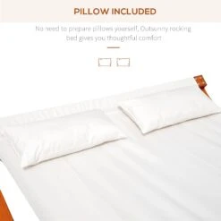 Outsunny Garden Day Rocking Bed Sun Lounger Patio Furniture Hammock With Pillows Wood -OUTSUNNY Store YJw3c517dc5d4e56e 2286804f 9334 4b41 8780 d26daa2b54b5