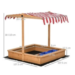Outsunny Children's Wooden Sandbox With Cover - Wood 13 Outsunny Children's Wooden Sandbox With Cover - Wood -OUTSUNNY Store YcQa1217f7bd44a17 jpg