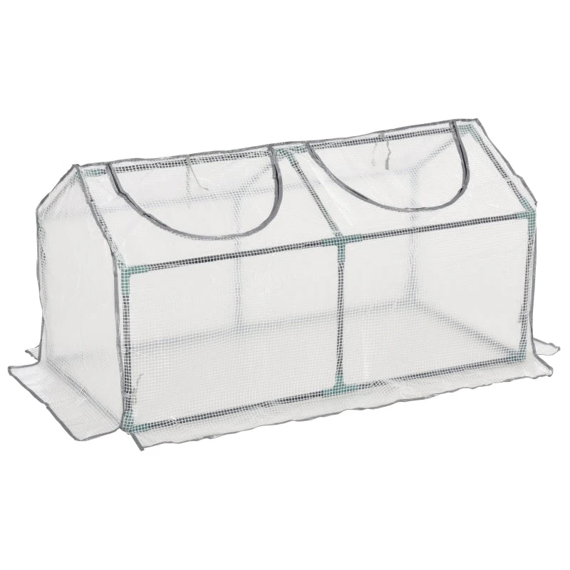 Outsunny Mini Greenhouse With 2 Windows, Plant Flower Herbs Growing, PE, 120 X 61 X 61cm 1 Outsunny Mini Greenhouse With 2 Windows, Plant Flower Herbs Growing, PE, 120 X 61 X 61cm