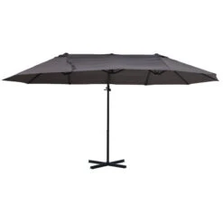 Outsunny Double Parasol 4.6m - Grey -OUTSUNNY Store YqVdaa1816f81bdcf jpg