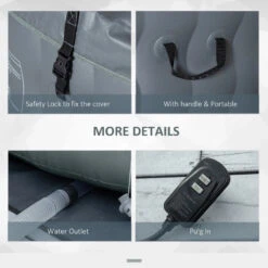 Outsunny Round Hot Tub 4 Person, Light Grey -OUTSUNNY Store Yt0d4d18041c96579 jpg