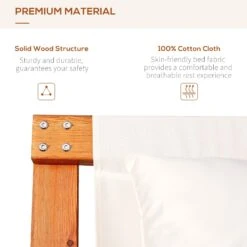 Outsunny Garden Day Rocking Bed Sun Lounger Patio Furniture Hammock With Pillows Wood -OUTSUNNY Store ZJp75717dc5d4e56e 95c2495a 32ae 4307 bf81 ce91a5c3ee52