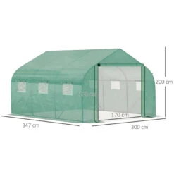 Outsunny Greenhouse Polytunnel 3.5x3x2m - Green 14 Outsunny Greenhouse Polytunnel 3.5x3x2m - Green -OUTSUNNY Store ZLPa1217e9e3986dd jpg