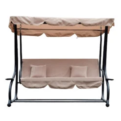 Outsunny 2-in-1 Garden Swing Chair - Light Brown -OUTSUNNY Store ZQPdaa188fbaaea2c jpg