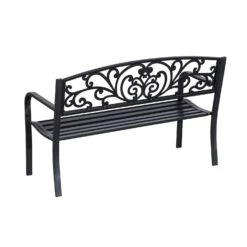 Outsunny Garden Bench - Black -OUTSUNNY Store a6q18c17dc18a3918 ef3810d5 b87a 4303 94db c197e54c894f