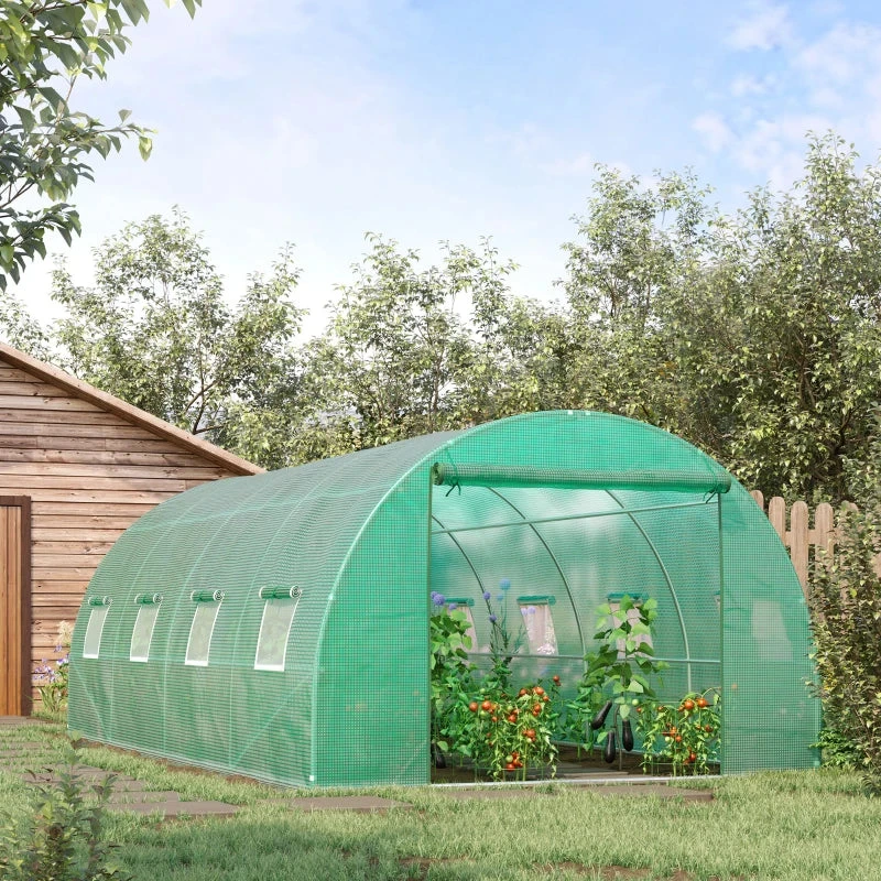 Outsunny Greenhouse Tunnel 6 X 3 M - Green 10 Outsunny Greenhouse Tunnel 6 X 3 M - Green - Image 10