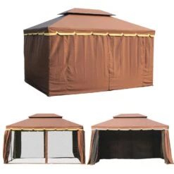 Outsunny Garden Gazebo - Brown 11 Outsunny Garden Gazebo - Brown -OUTSUNNY Store b1l12417dc39d3c68