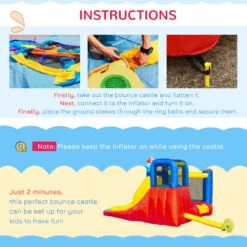 Outsunny Bouncy Castle With Slide And Pool -OUTSUNNY Store bDO75617f01013923 jpg