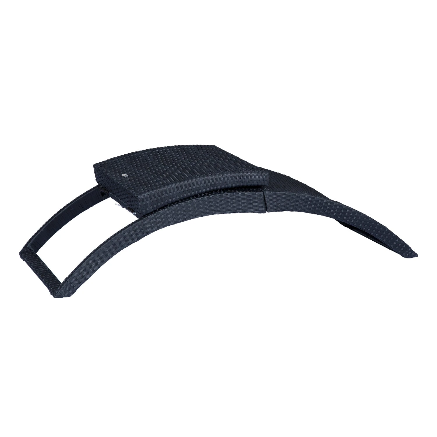 Outsunny Foldable Rattan Single Lounger - Black 5 Outsunny Foldable Rattan Single Lounger - Black - Image 5