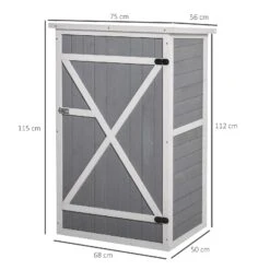 Outsunny Garden Storage Shed - Grey -OUTSUNNY Store bhJ20017dc56701a4 34877074 5978 4a34 b68c 6ff7403365df