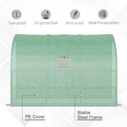 Outsunny Lean To Greenhouse 300L X 150W X 215Hcm - Green 16 Outsunny Lean To Greenhouse 300L X 150W X 215Hcm - Green -OUTSUNNY Store cKob10186bb744ef2 jpg