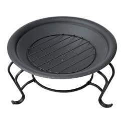 Outsunny Steel Fire Pit, Φ 56x45H Cm (Lid Included)-Black -OUTSUNNY Store dVxa0117dc39d42d2 jpg