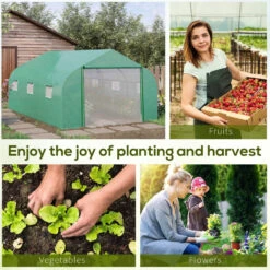 Outsunny Greenhouse Polytunnel 4.47x3x2m - Green 17 Outsunny Greenhouse Polytunnel 4.47x3x2m - Green -OUTSUNNY Store daNb0617e70dafc66 jpg